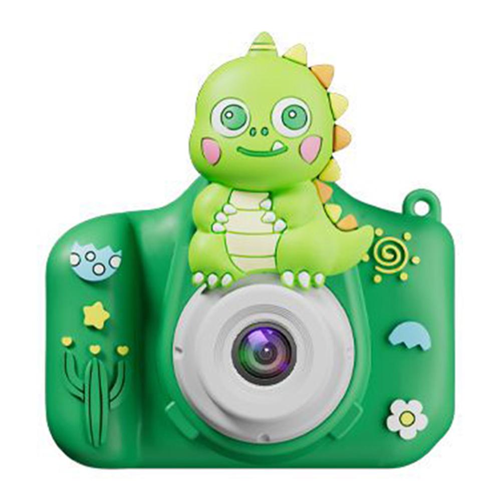 

XJ01 2.0 Inch HD Dual Lens Children Digital Camera Cartoon Animal Video Recorder Built In Games Green Dinosaur