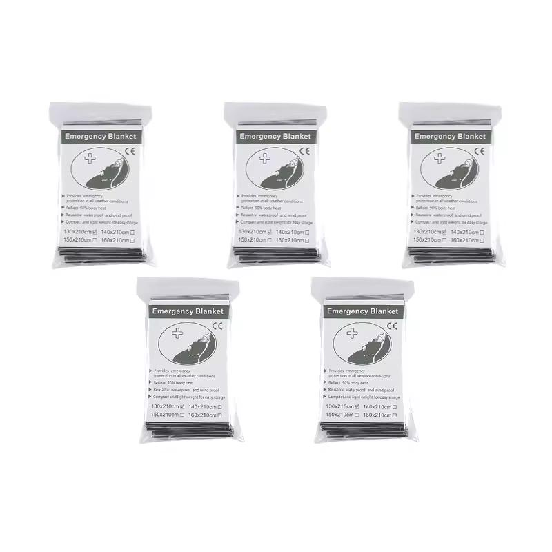 1-10PCS Emergency Blanket Outdoor Survive First Aid Military Rescue Kit Windproof Waterproof Foil Thermal Blanket for Camping