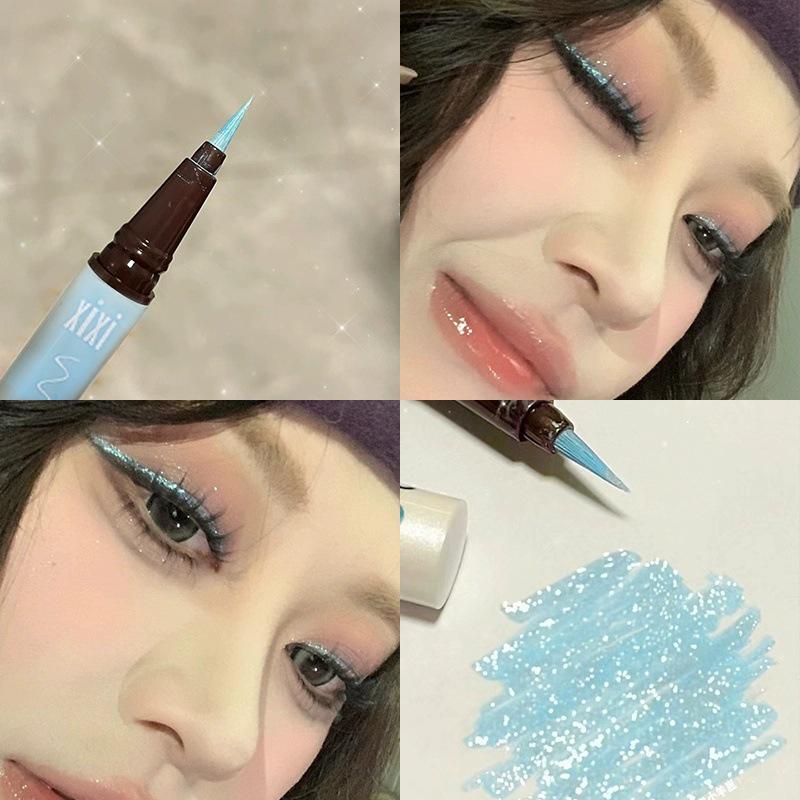 Xixi Bright Eyes Colored Eyeliner: Fine, Long-lasting, Waterproof, Smudge-Proof, Quick-Drying, Beginner-Friendly Pearl Brightening.