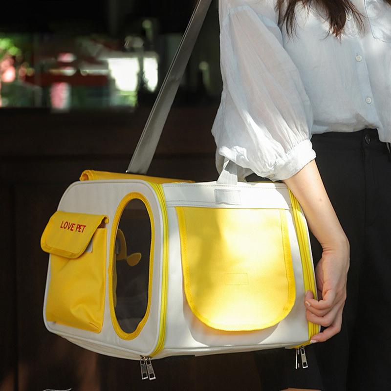 HOOPET Cat Bag Outdoor Portable Kitty Dog Backpack Capsule Cats Cage Breathable Portable Pet Bag Large Capacity Bag For Pets