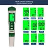 10 in 1 pH Meter Water Tester High Precision Test TDS/PH/EC/H2/ORP/Fertility/Salinity/S.G/Resistivity/Temperature For Aquarium