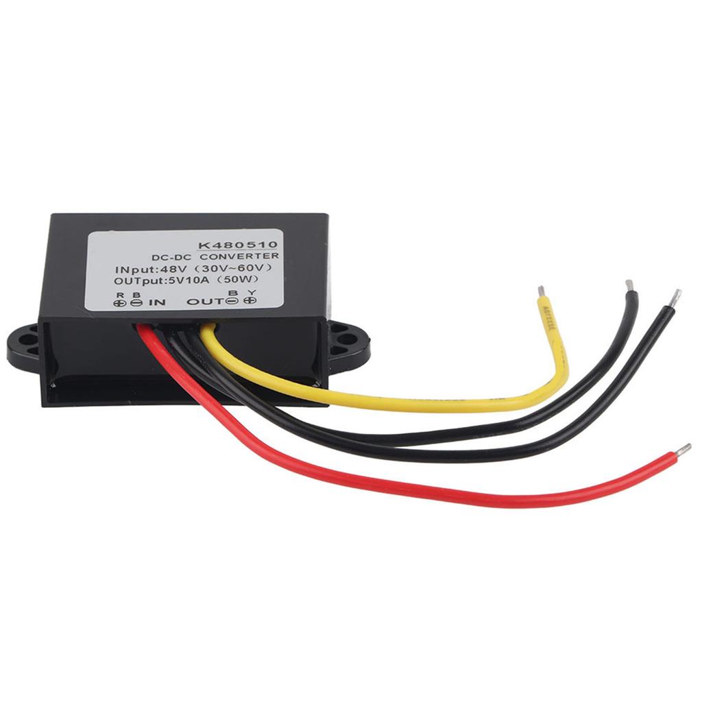 Power Supply, To 36V 48V To 5V 10A Converter Converter Voltage Regulator Power Supply Module for Car Led Screen, Monitor Camera, Fan, Motor
