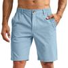 Men's Summer Casual Golf Shorts Elastic Waistband with Pockets Quick Dry Breathable Workwear Shorts