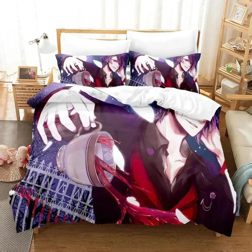 

New Diabolik Lovers Bedding Set Printed With Pillowcase Bed Duvet Cover Soft Queen King Size Bedclothes Home Adult Kid Bedroom 70x133cm 2pcs
