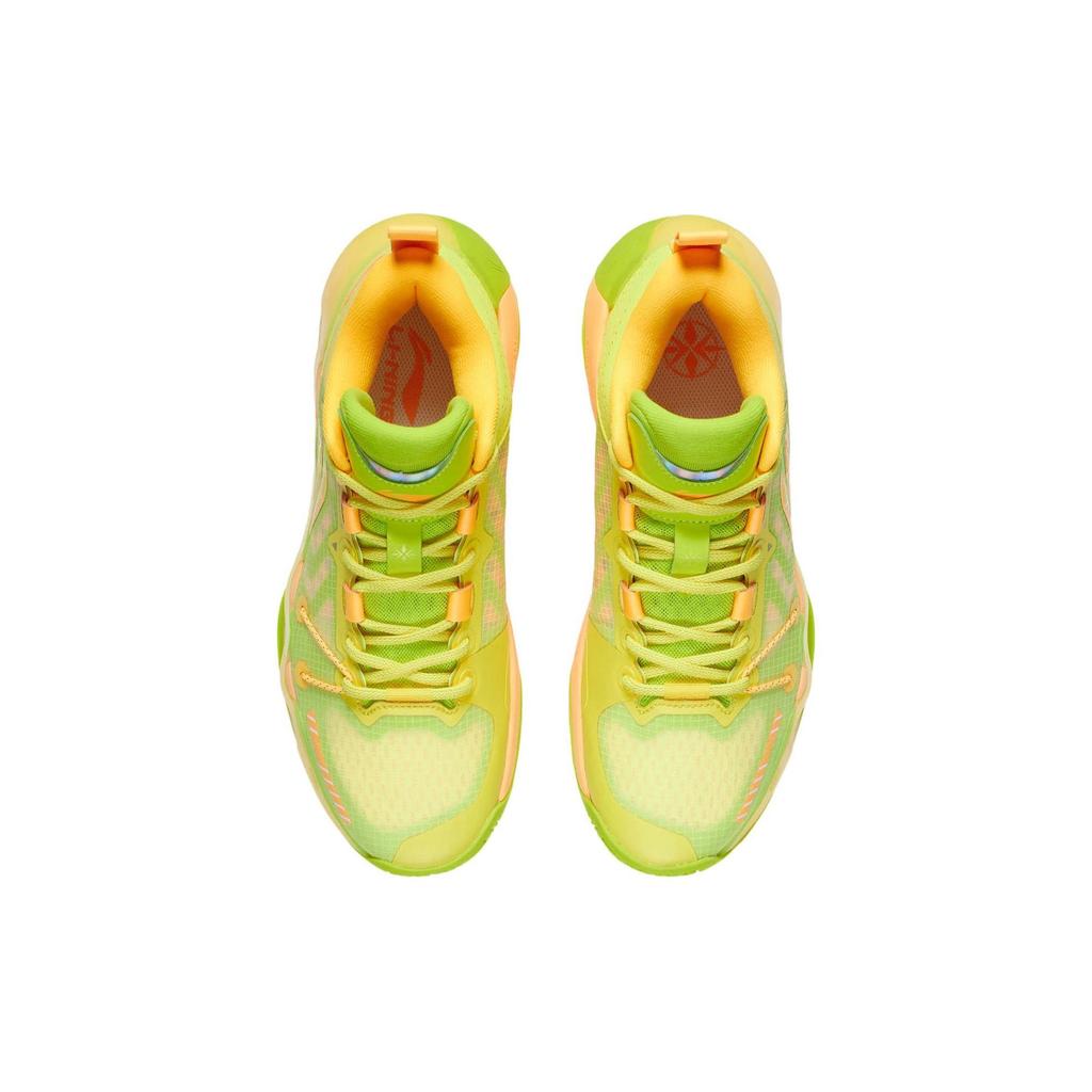 Li Ning Liren 2 Low Basketballschuhe Herren Low-Top Leuchtendes Gelb/Leuchtendes Alpha-Hydroxysäure-Grün ABAS039-2