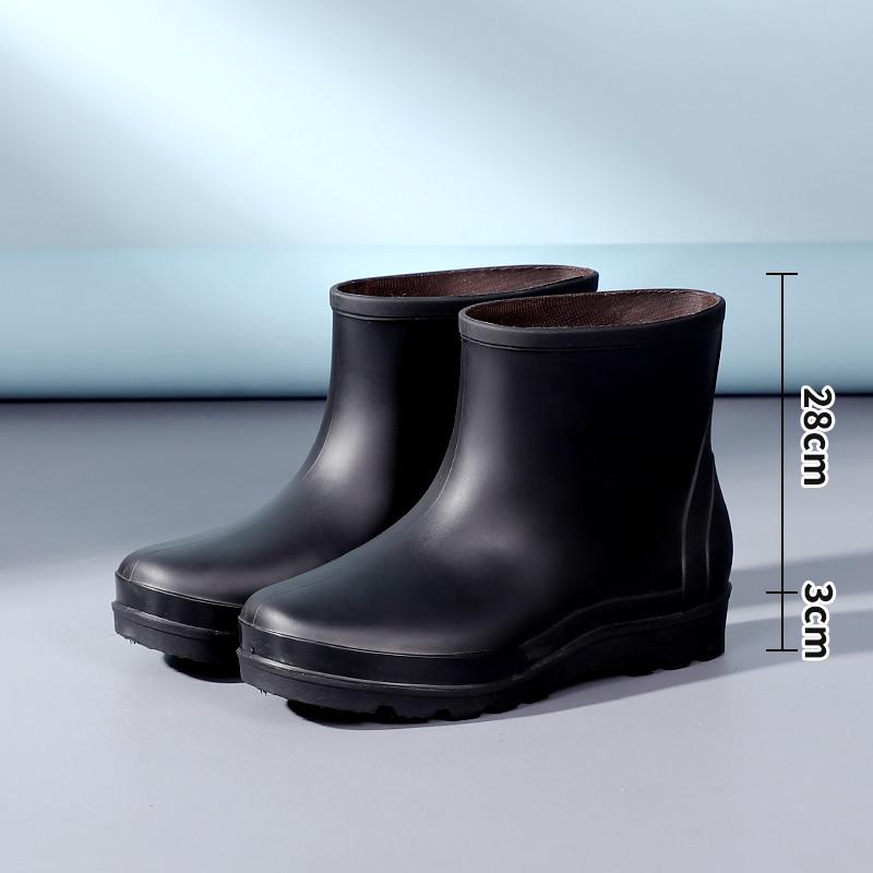 Rain shoes men's non-slip velvet high tube medium tube short tube waterproof fishing shoes rain boots men's tendon soles