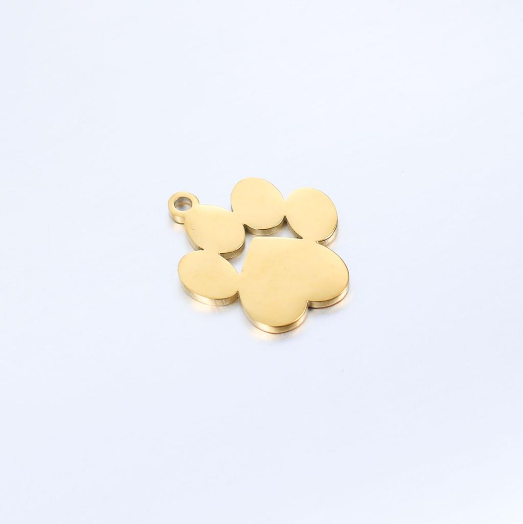 DOOYIO 5pcs/Lot Stainless Steel Charms Animals Dog and Cat Claw Pendants for DIY Necklace Jewelry Handmade Making Supplies
