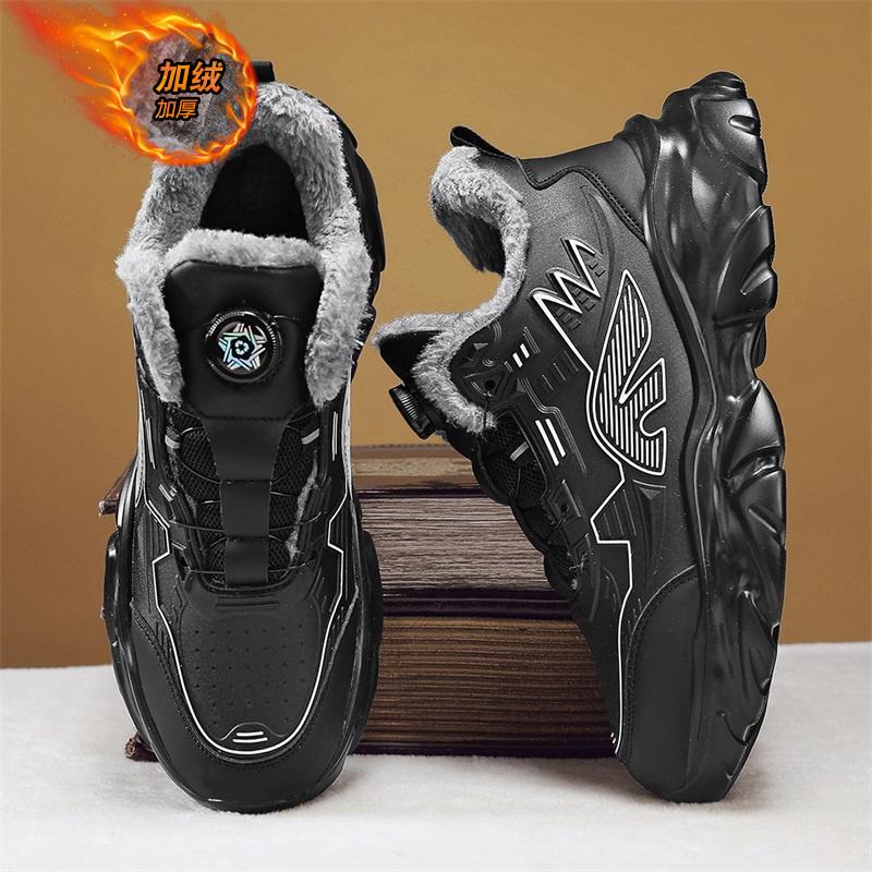 Fashion CYYTL Winter Mens Shoes Warm Fur Sneakers Casual Outdoor Leather Platform Sport Hiking Designer Luxury Tennis Loafers Snow Boots