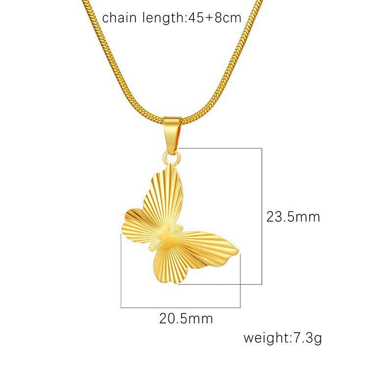 Fashion Titanium Steel Love Pendant Necklace Plated 18K Gold Stainless Steel Internet Celebrity Popular Necklace Women's Jewelry