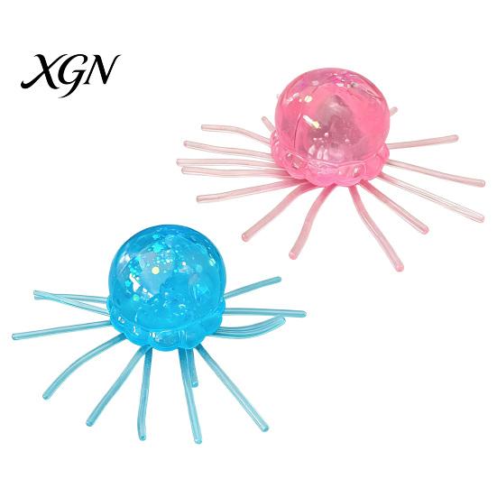 Stress Relief Gadget 1/2/3Pcs Simulation Jellyfish Squeeze Toy Clear Glitter Sea Animal Fidget Sensory Soft Ball