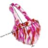 Winter New Women's Shoulder Bags High-end Imitation Fox Fur Ladies Handbag Fashion Trendy Heart Shape Soft Plush Messenger Bag for Women's Day Gifts
