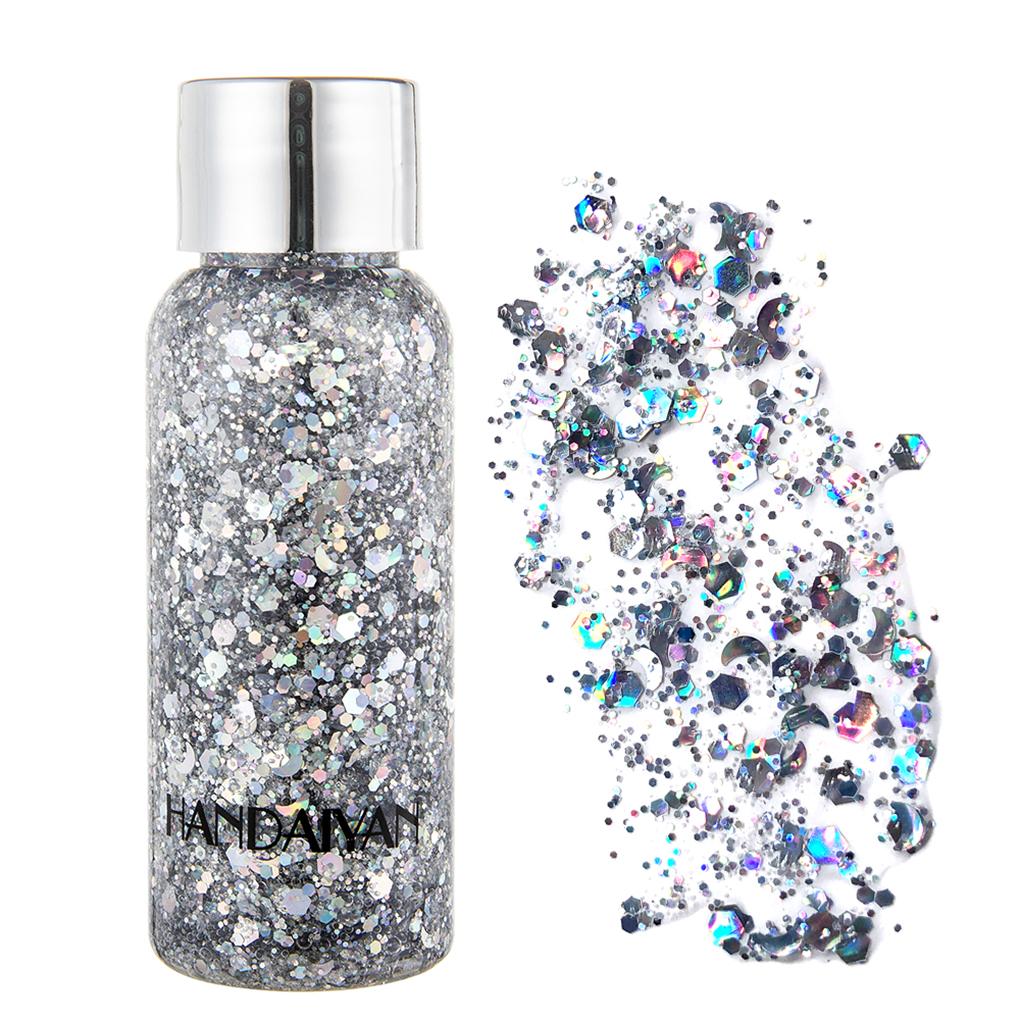 Body Facial Glitters Scales Sequins Lotion For Festival Face Makeup, Body, Hair