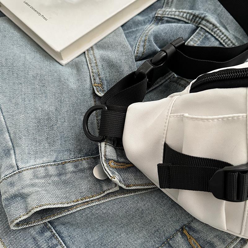 Geantă japoneză Harajuku reflectorizată pentru piept, pentru femei și bărbați, genți pentru talie, pentru studenți, pentru colaj, poșete și genți de mână