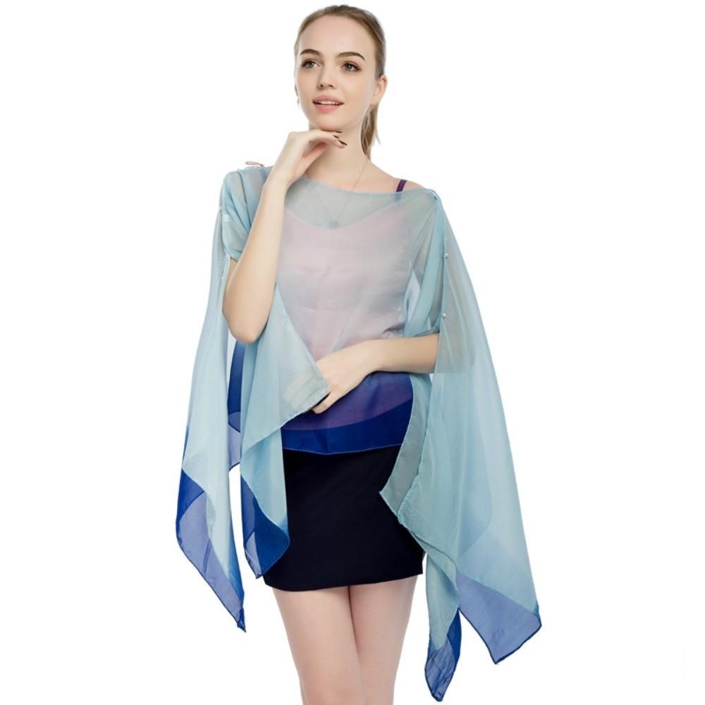 Chiffon Sunscreen Shawl Sun Protection Pullover Top Fashion Chiffon Shrug Summer