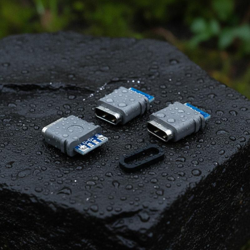 2/5/10Pcs Usb 3.1 Waterproof Type-C Connector 4Pin 5A Female Socket Double 5.1K Resistor Support Charging And Discharging