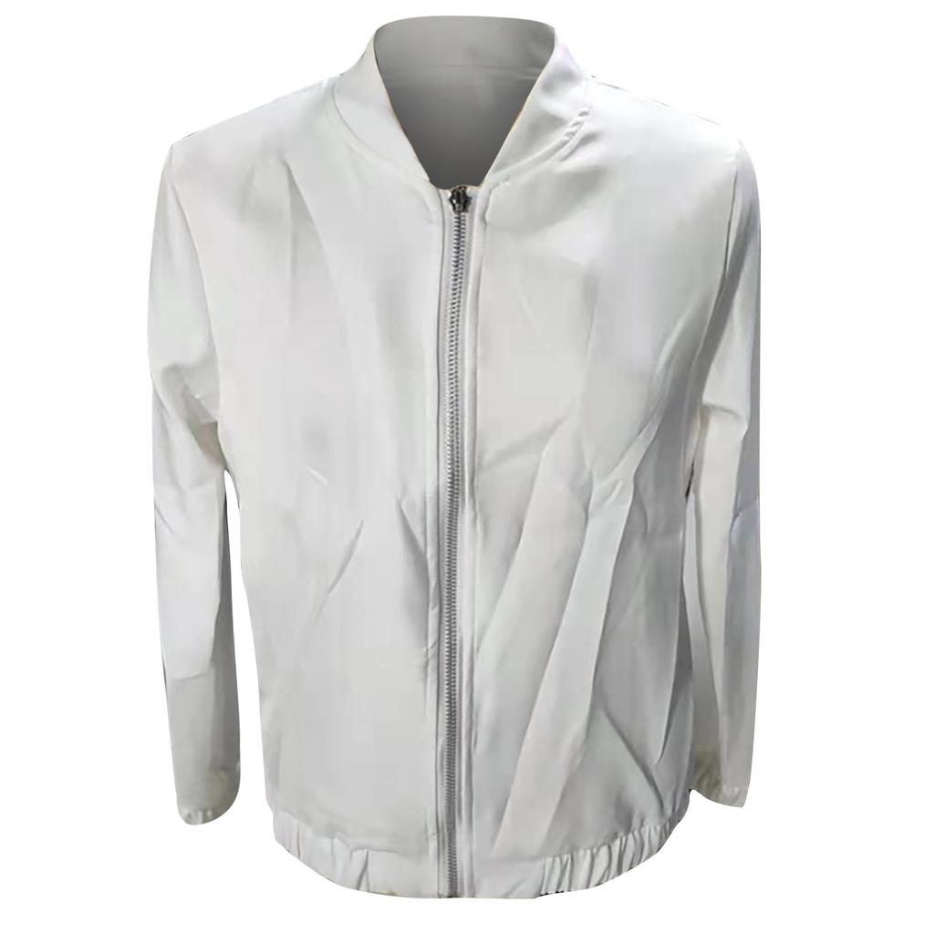 Damenmode mit langen Ärmeln, Reißverschluss, einfarbig, lässig, kurze Jacke, Mantel