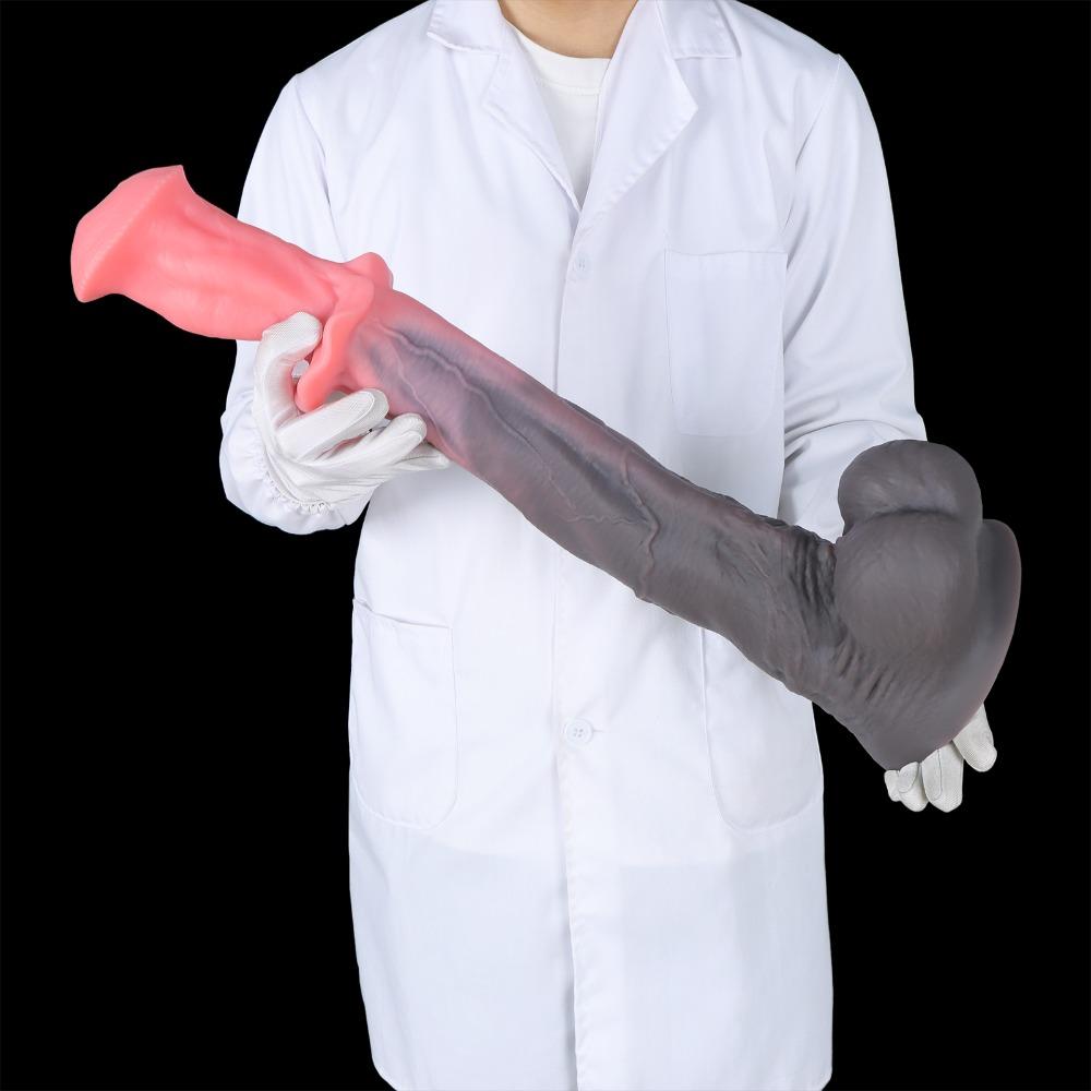 Soft Silicone Horse Cock Fantasy Dildo with Suction Cup Adult Pleasure Toy