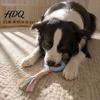 Physical Exercise Toys for Dogs Dog Tug-of-War Toy Rubber Ring with Braided Cloth Strips Interactive Teeth Cleaning Chew Toy Small to Medium