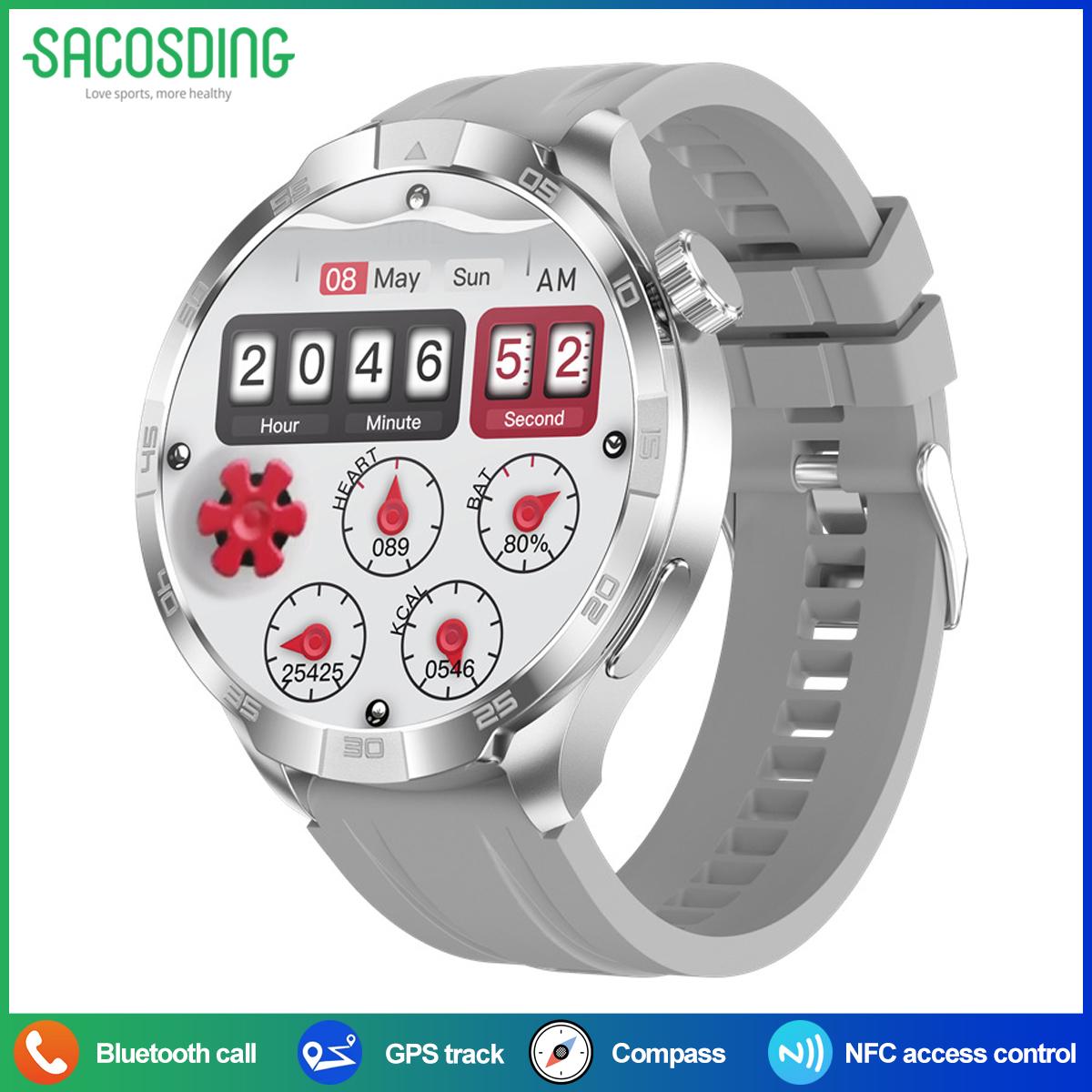 

SACOSDING Мужские умные часы с большим экраном BT Calling AI Voice Health Monitoring Sports Fitness Tracker Women Smartwatch