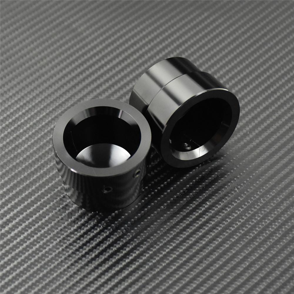 4pcs Motorcycle Front & Rear Axle Nut Covers Caps Black For Harley Sportster XL Dyna Fat Bob FXDF Touring Electra Glide Softail