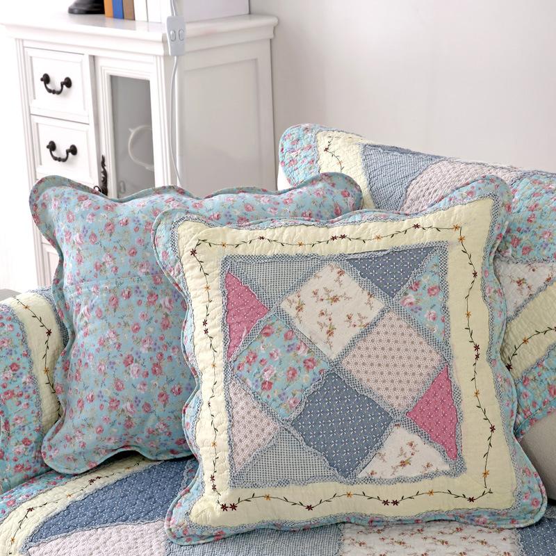 

Sofa Bedroom Comfortable Home Textile 45*45cm Ulzzang Sweet Popular Daily Decorative Ins Print Pillow Case Vintage Square Design 45X45cm pillowcase