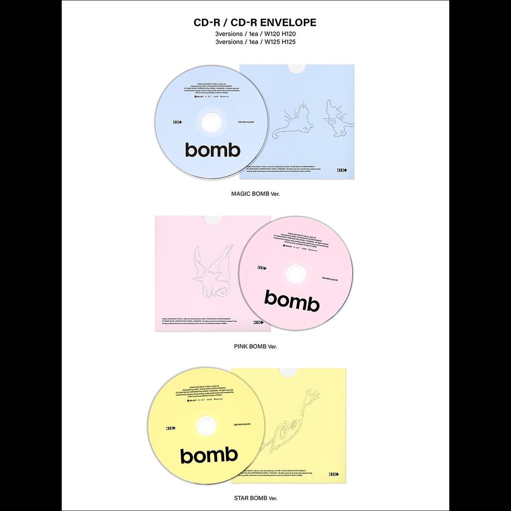 ILLIT Bombowy 3. minialbum (BOMBA MAGICZNA Wersja. / RÓŻOWA BOMBA Wersja. / BOMBA GWIAZDOWA Wersja)