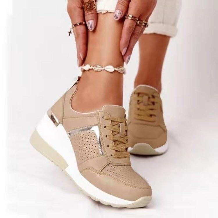 

Sneakers Lace-Up Wedge Sports Shoes for Women s Shoe Casual Platform Ladies Sneaker 43