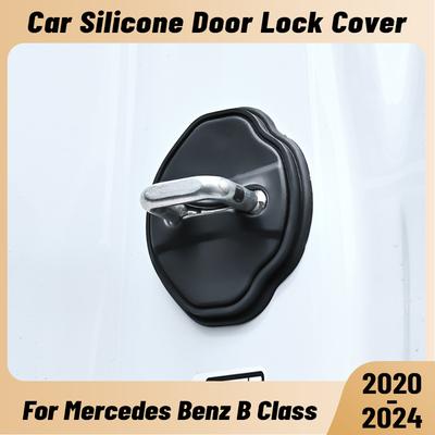 For Mercedes Benz B Class -2024 Car Door Shock Absorber Door Lock Protector Silicone Auto Door Lock Latches Cover