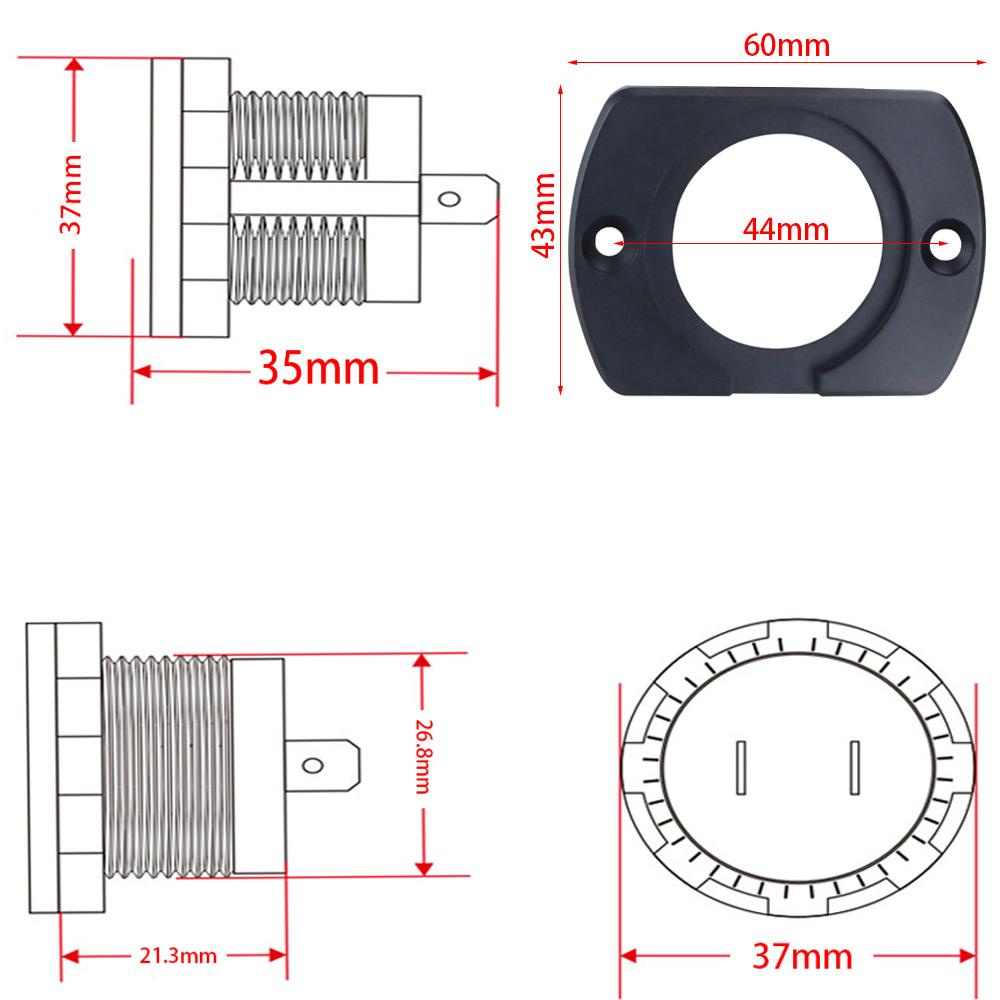 DC 12V Universal Car Motorcycle Boat LED Digital Voltmeter Panel Volt Meter Monitor Gauge Display Car Accessories