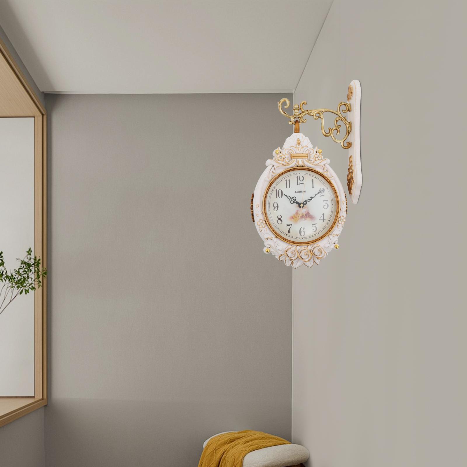 

Большие настенные часы для декора гостиной, двусторонние подвесные часы с кварцевым механизмом, 12-дюймовые современные часы в стиле фермерского дома для офиса