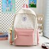 Schoolbag Japanese ins Small fresh and sweet schoolbag Fashion versatile Middle school student backpack Large capacity lightweight backpack
