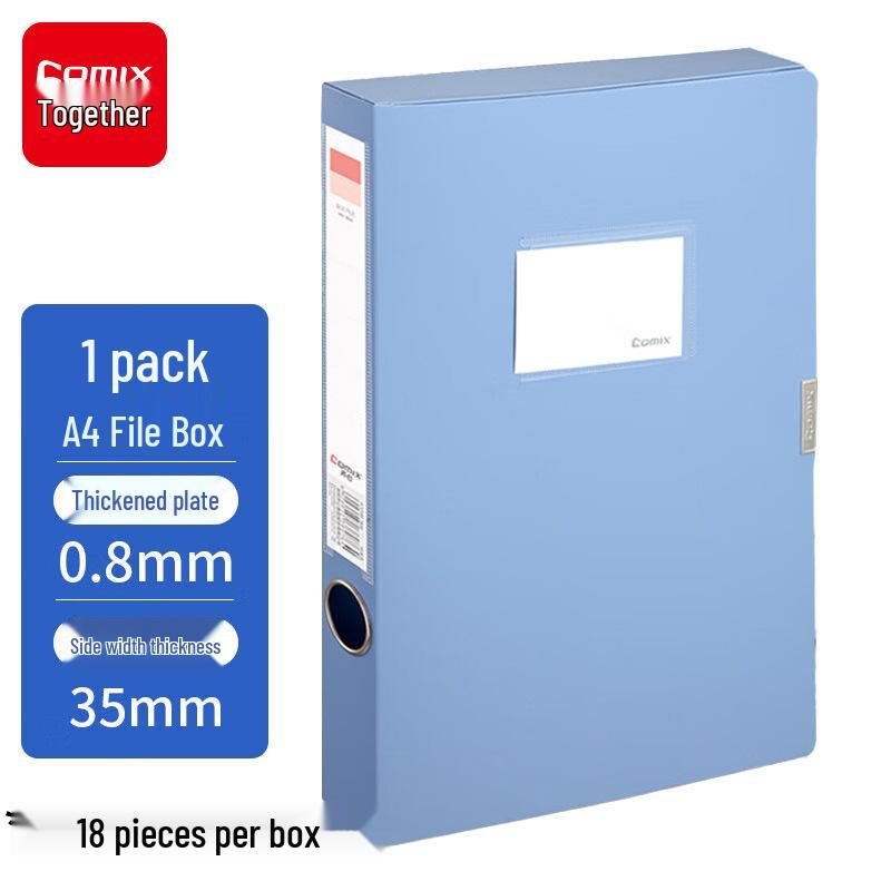 Qixin A4 Thickened PP Velcro Document Storage Box