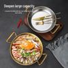 ZISIZ Gold Non-Stick Double Handle Seafood & Hot Pot