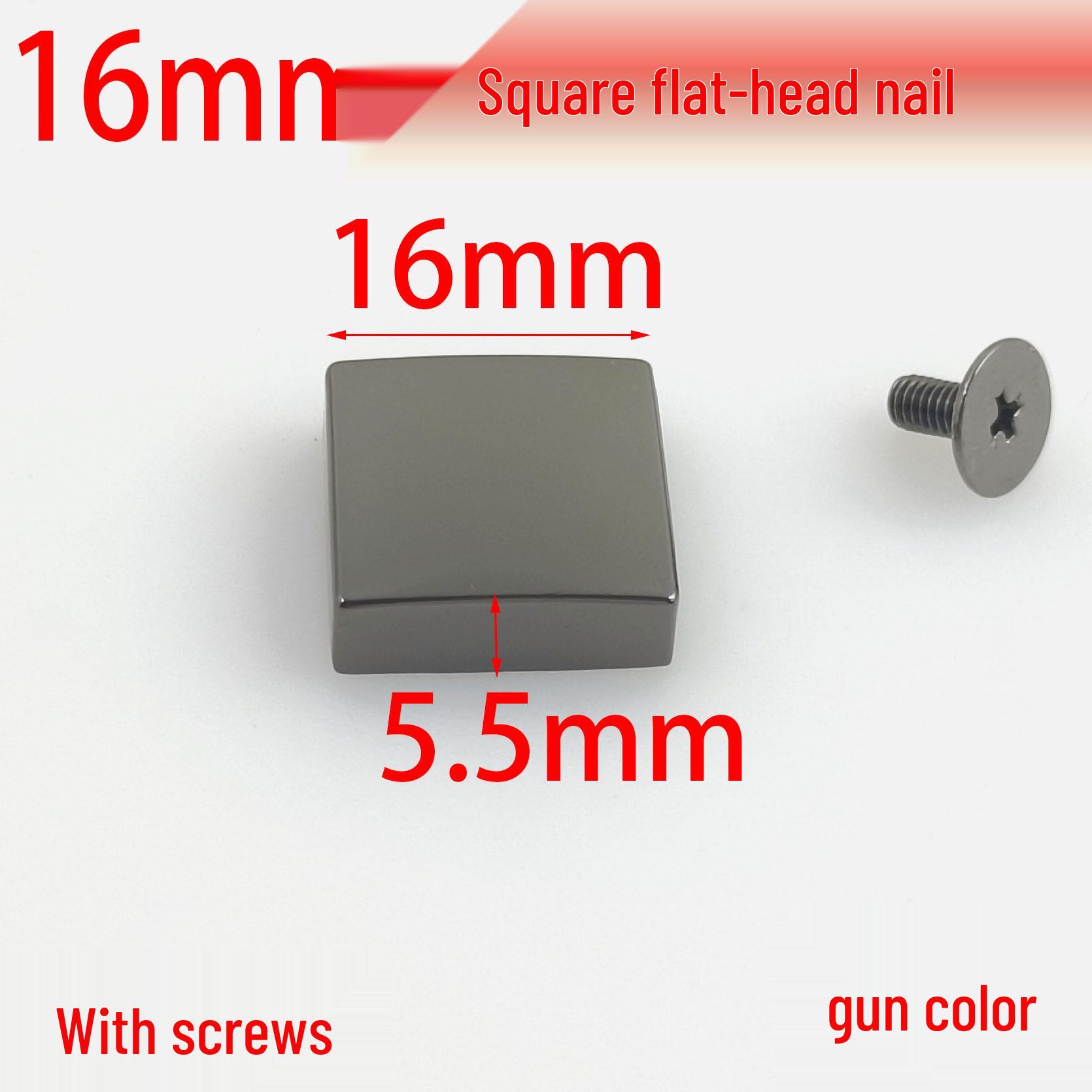 16MM Square Flat Head Nail with Screw Bag Decorative Hardware for Electrical Boxes