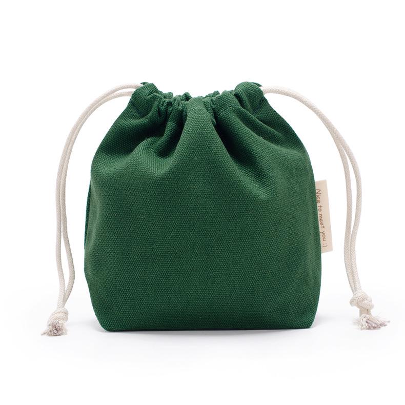 Custom Mini Colored Canvas Drawstring Storage Bag