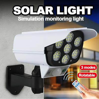 77LED Solární Nástěnné Světlo Inteligentní Senzor Pohybu s Dálkovým Ovládáním 3 Režimy Přepínání Venkovní Osvětlení pro Domácí Zahrady