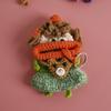 Funny Crochet Keychains Knitting Cute Sausage Mouth Doll Key Holder Knitted Storage Bag Keyrings For Car Keys Custom