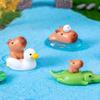 10Pcs Mini Capybaras Duck & Friend Figurines for Garden Decoration