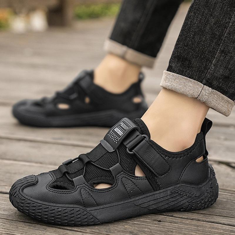 Sandals for Men Fashion Casual Sport Sandalias Summer Breathable Hollow Out Mesh Sandals Outdoor Anti-slip Beach Sandals for Men