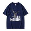 2026 Ilia Malinin Salto Quadruplo Pattinaggio su Ghiaccio Grafica T-shirt Unisex Moda Vintage Manica Corta Comoda e Versatile T-shirt Larga