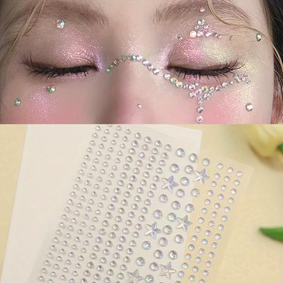 Sparkling Star Shaped Acrylic Rhinestone Face Stickers 1pc, Perfect for Parties & Stage Festivals