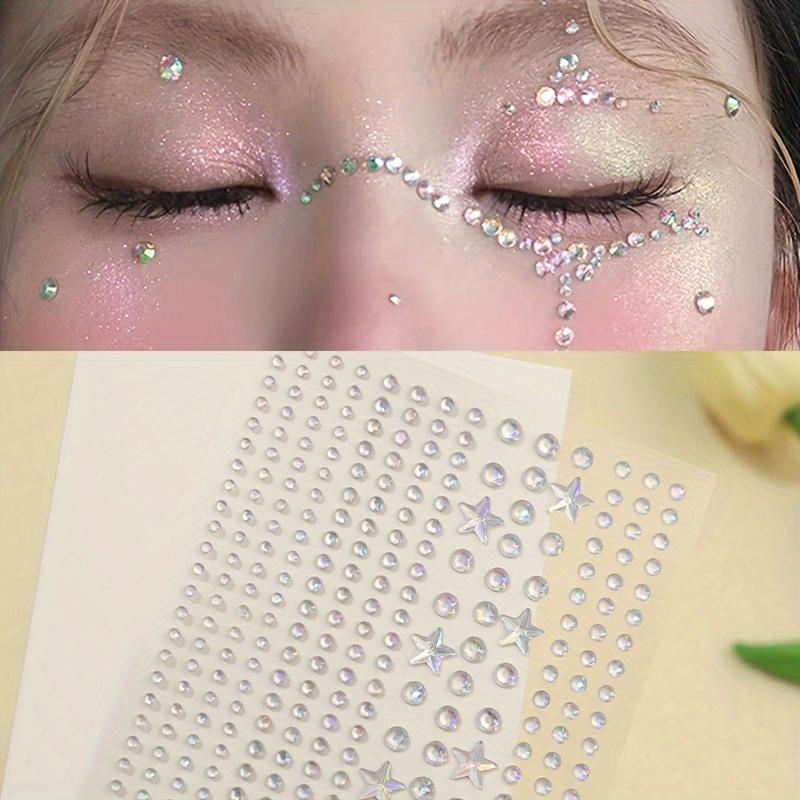 Sparkling Star Shaped Acrylic Rhinestone Face Stickers 1pc, Perfect for Parties & Stage Festivals