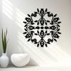 Vintage Metal Wall Art Evil Eye Mandala Black Floral Iron Decor Spiritual Protection Gift Zen Home Meditation