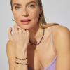 Bracelet - LUXENTER - Asela - 925 Sterling Silver - 18K Yellow Gold Finish - Multicolored Natural Stone