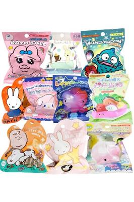 [No Duplicates or Uniform Items] Santan Shuwatama Bath Balls - Girls Series - Random Assortment - 10-Piece Set - Bath Bombs for Kids and Boys - Afford