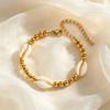 New Style Boho Shell Bracelet for Women, Stainless Steel Beads Chain Bracelets, Summer Beach Elegant Jewelry Gift To Her