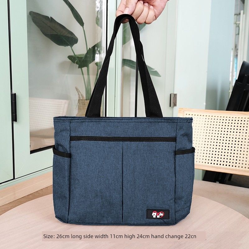 

Work Oxford Cloth Fashion Waterproof Handbag Navy(Rough-small size)