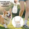 2 in 1 Design Dog Water Bottle Large Capacity Drinking Feeder Pet Drinking Bottle with Food Containe Leak-Proof