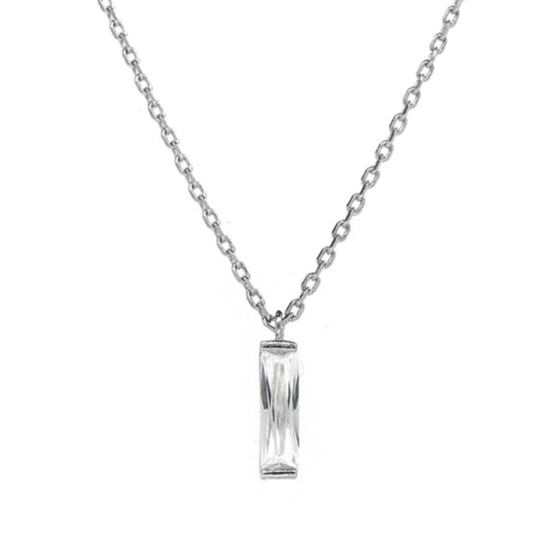 Shertz Square Crystal Pendant Necklace (14k)
