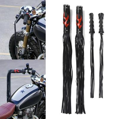 Motorrad-Lenkergriff aus Leder, 1 Set Lenkergriffquasten, Dekore für Motorrad-Lenkerabdeckungen aus PU-Leder